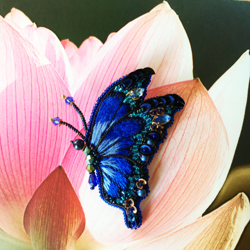 embroidered brooch butterfly
