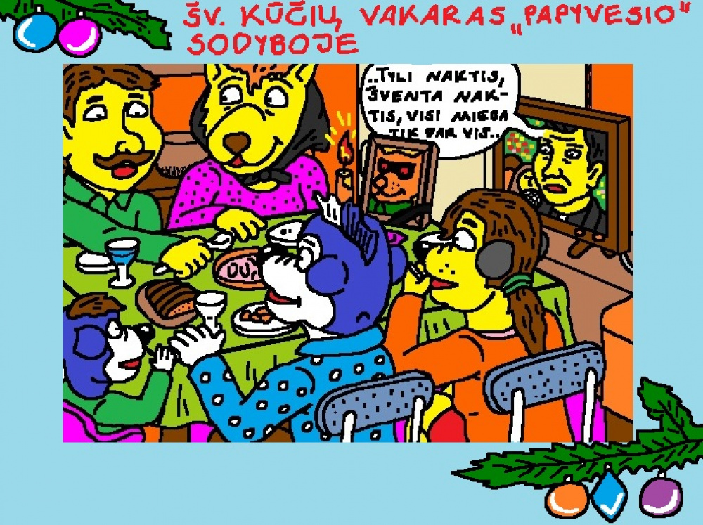 Šv. Kūčių vakarienė Katinų "Papyvesio" kaimo turizmo sodyboje