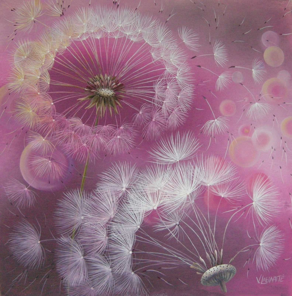 Aliejinė tapyba "Pukai" 50x50
