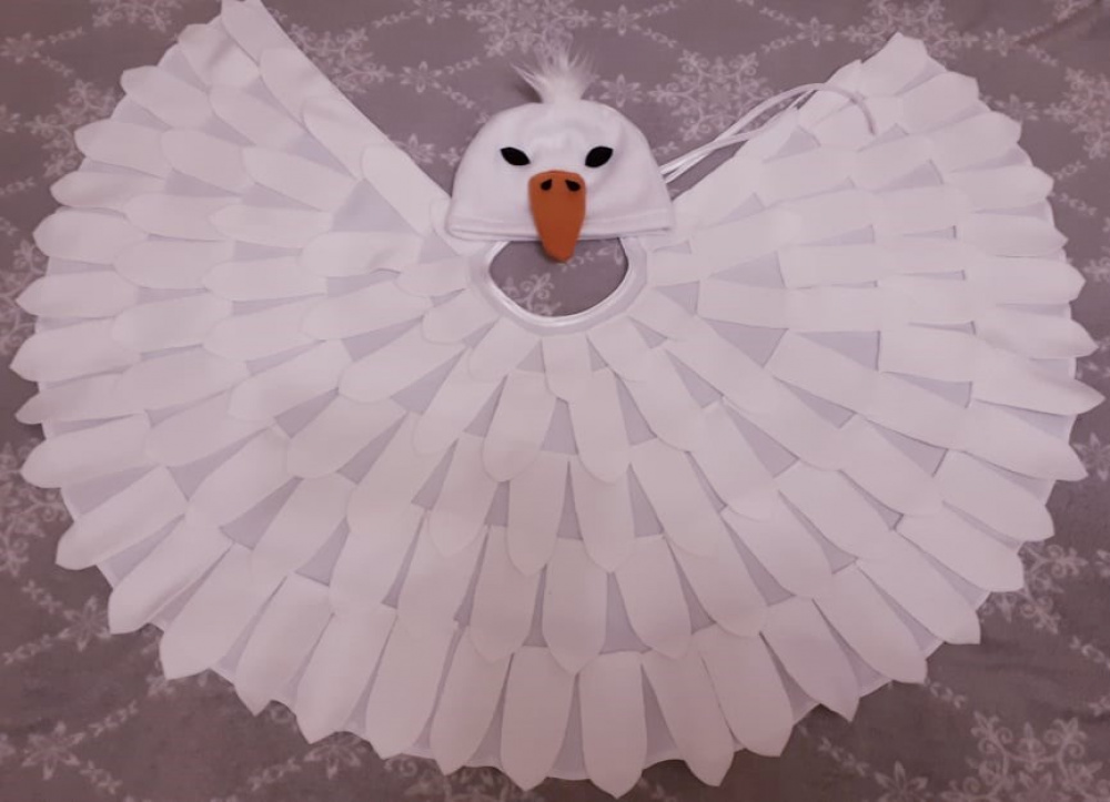 Goose, bird carnival costume for kids