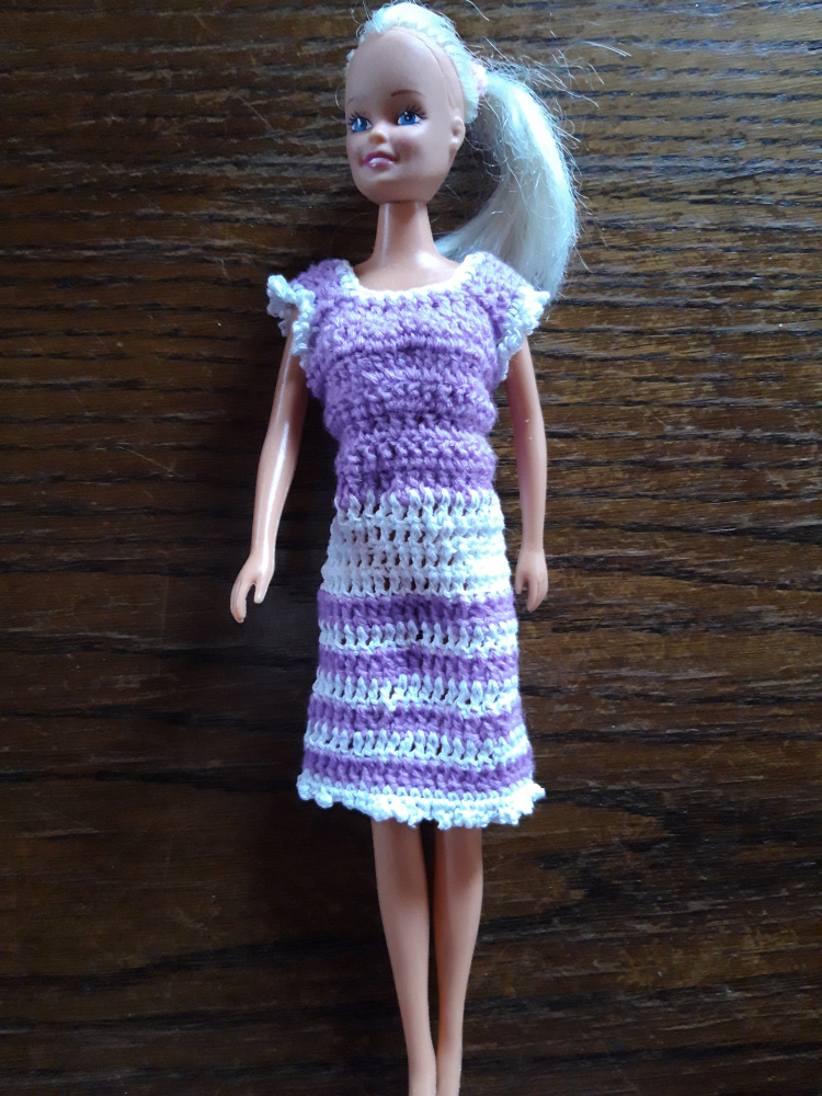 Purple dress for Barbie