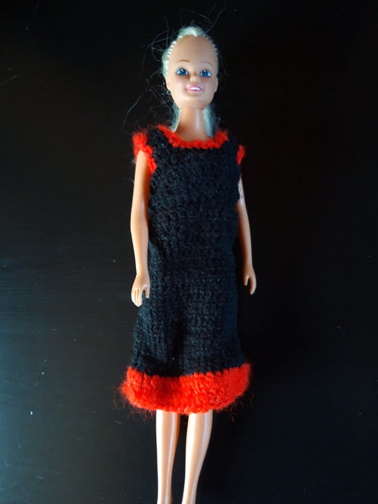 Black dress for Barbie