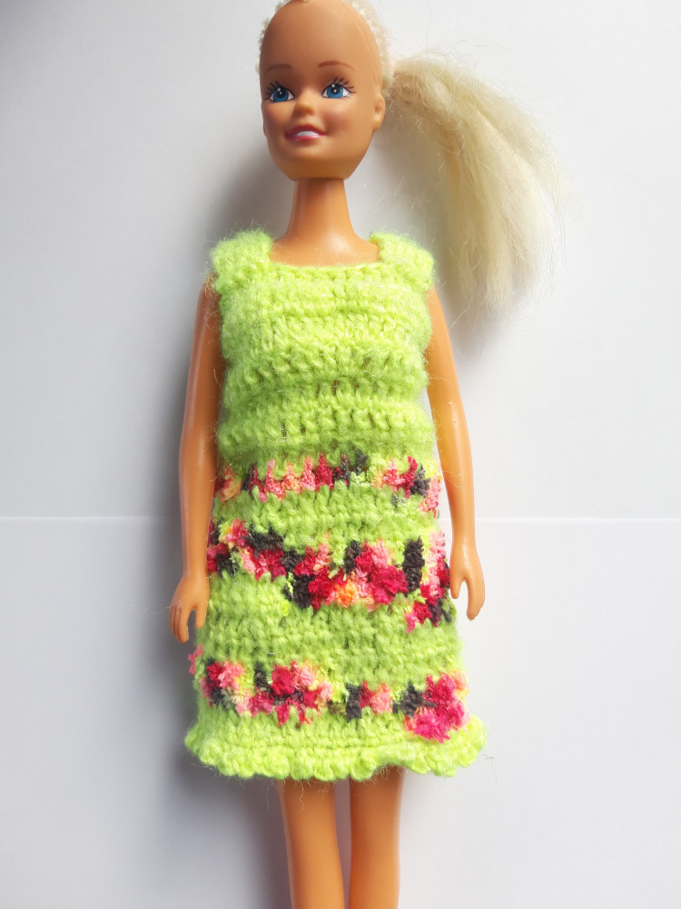 Colorful dress for Barbie
