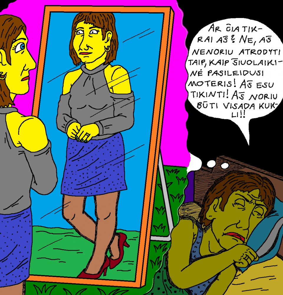 Religinė fanatikė Vida sapne save pamatė seksualiai apsirengusią ir dėl to susinervino