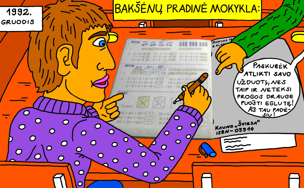 Vienaturčio mokykliniai prisiminimai iš Bakšėnų pradinės mokyklos lankymo metų 25
