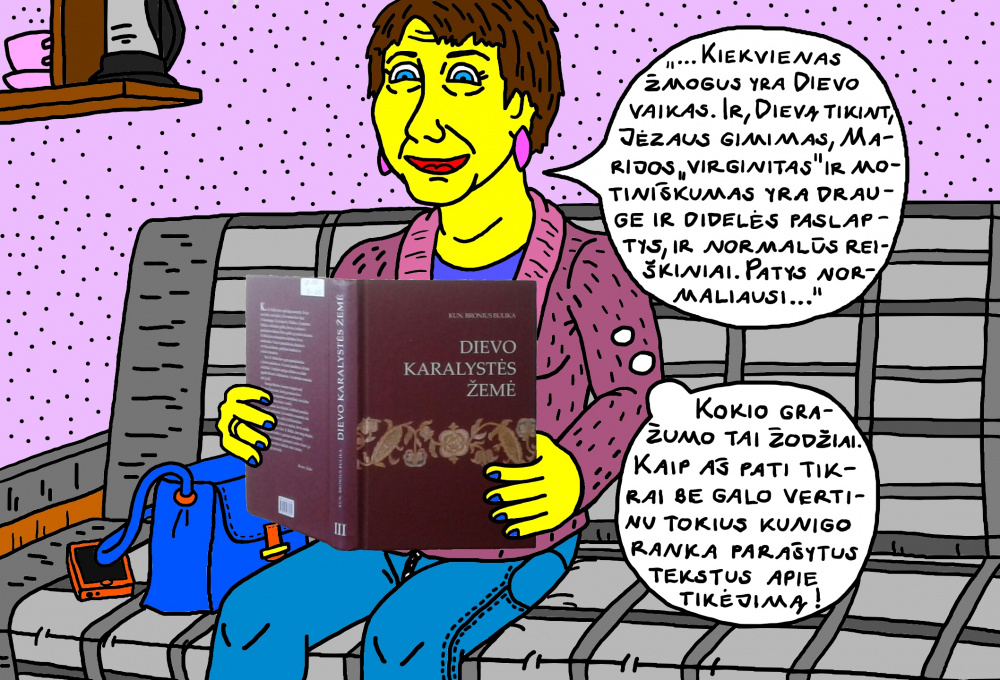 Religinės fanatikės Vidos Lajūnienės didžiausias gyvenimo džiaugsmas - skaityti knygas apie tikėjimą
