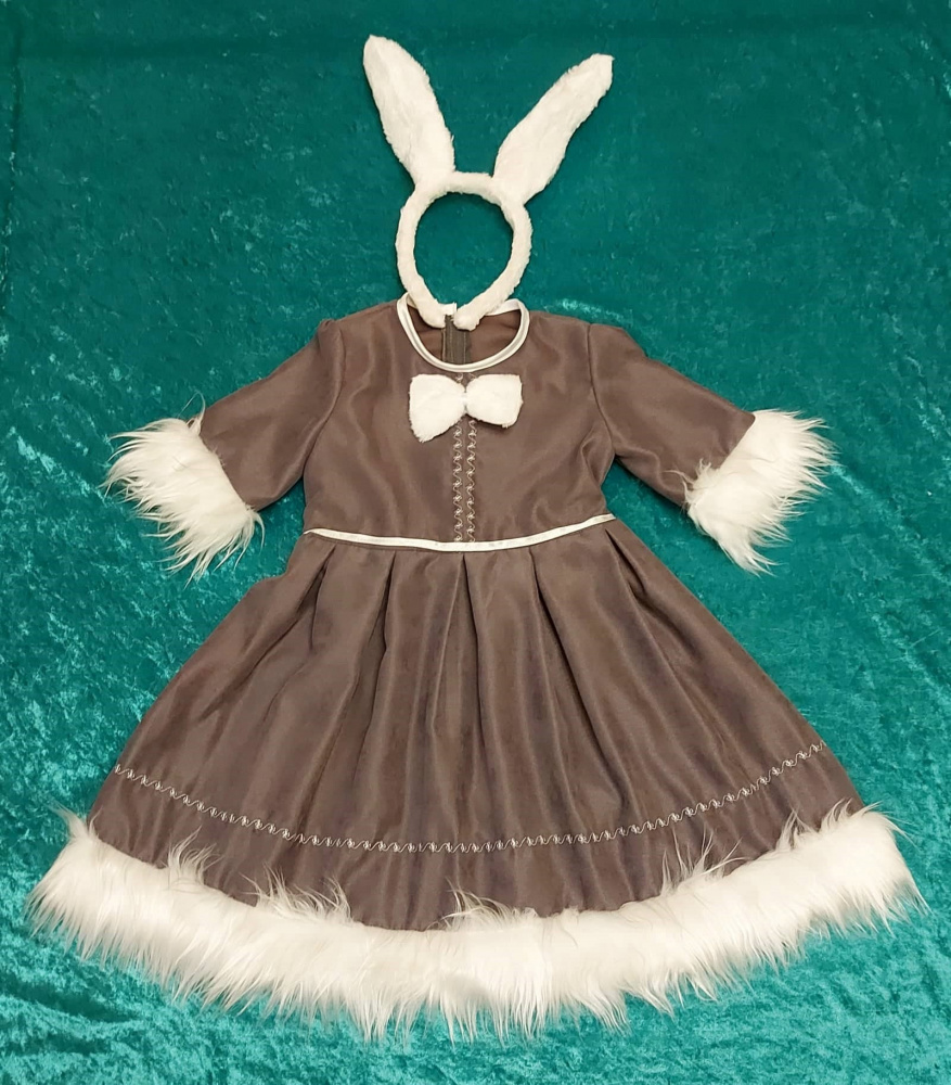 Hare, rabbit carnival costume for a girl