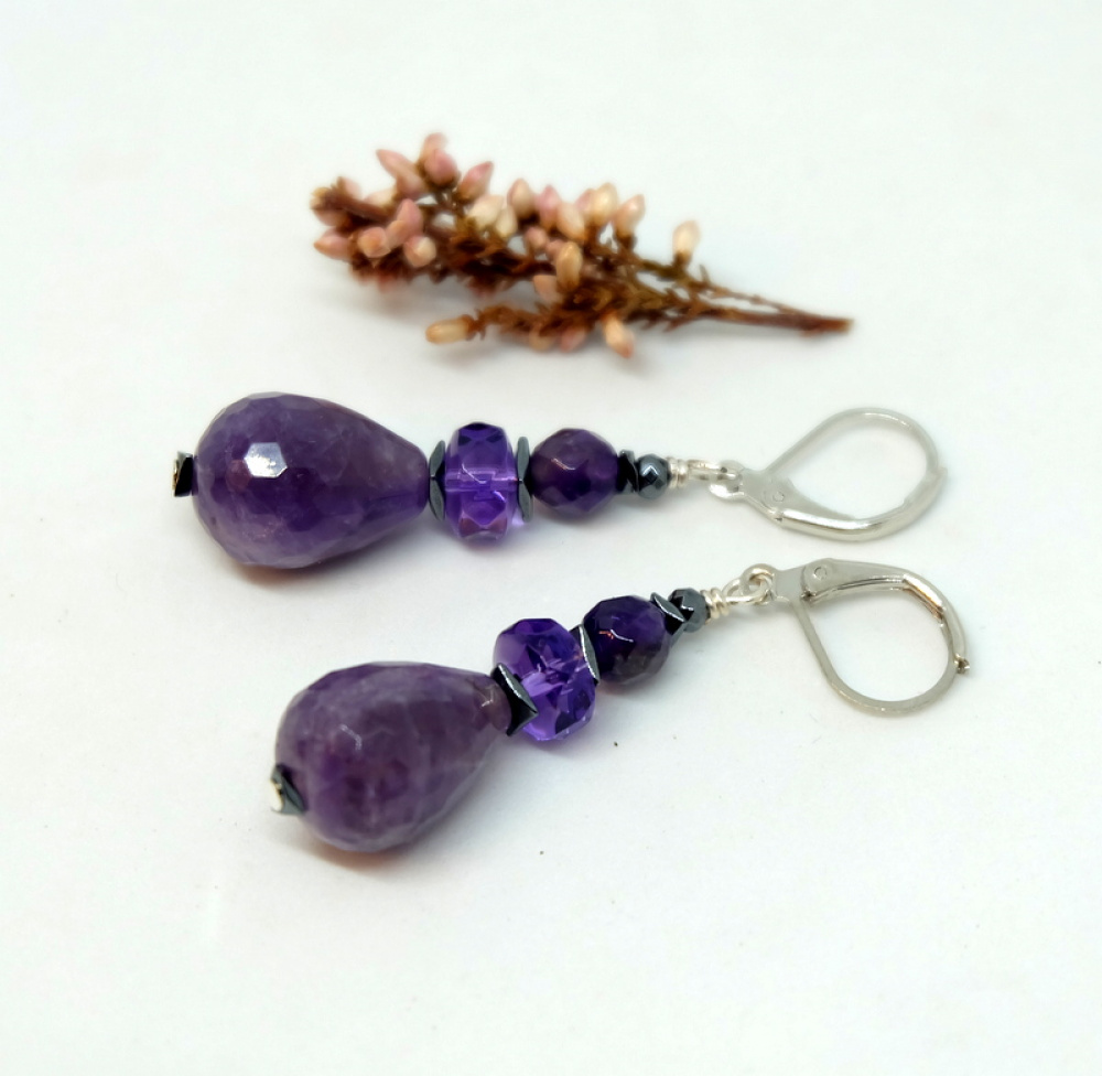 Gorgeous amethyst earrings