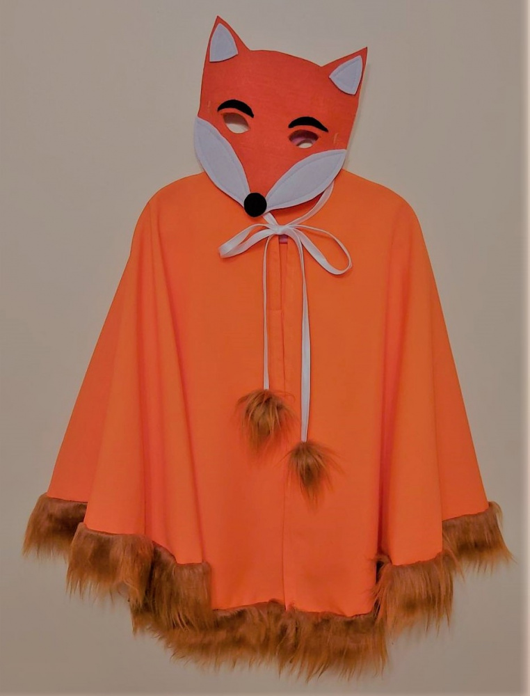 Fox carnival  costume with cape for kids
