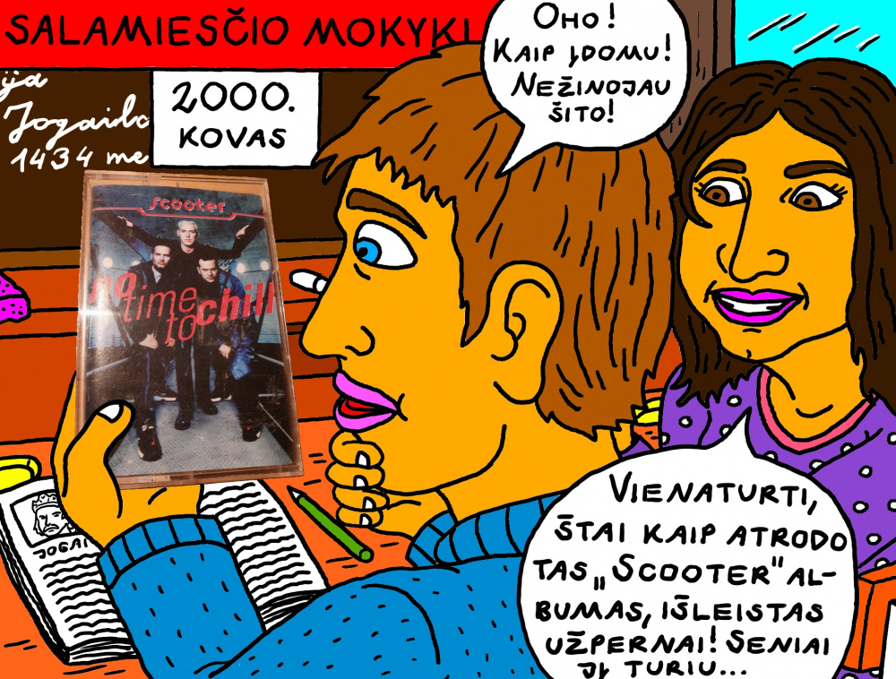 Senas, mokyklinis Salamiesčio prisiminimas apie klasiokę Editą, parodžiusią man "Scooter" albumą