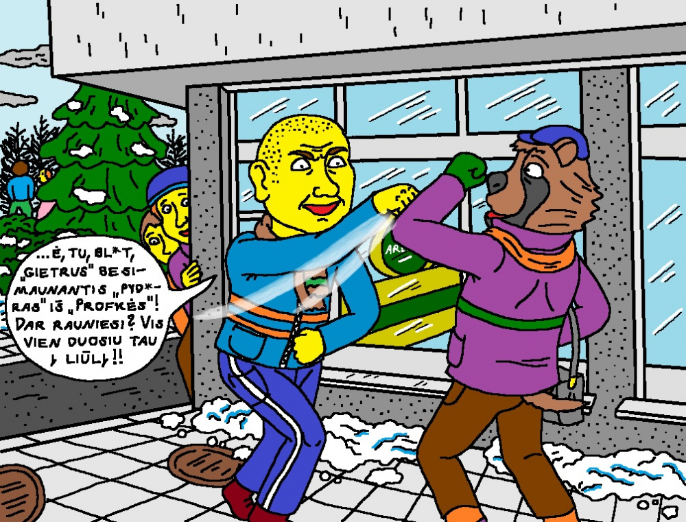 Ingridos Kraštytės nekenčiamas mokinys Usūrinis prie autobusų stoties buvo užpultas girto chuligano