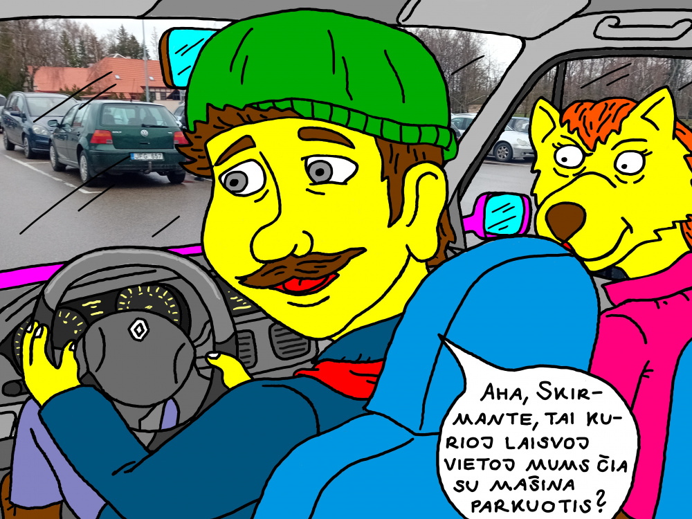 Katinų "Papyvesio" sodybos prižiūrėtojai atvažiavo prie pat Kupiškio "Maximos", į aikštelę