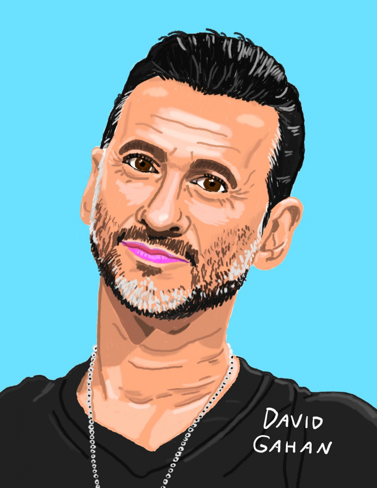 Grupės "Depeche mode" nario David Gahan portretas