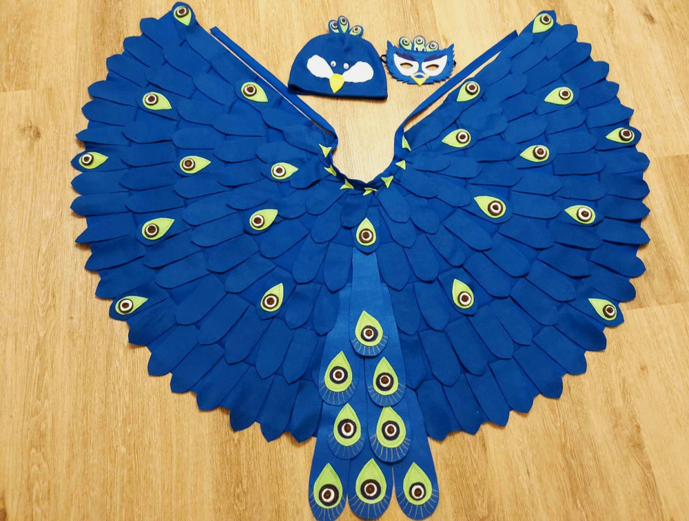 Peacock carnival costume for kids picture no. 3