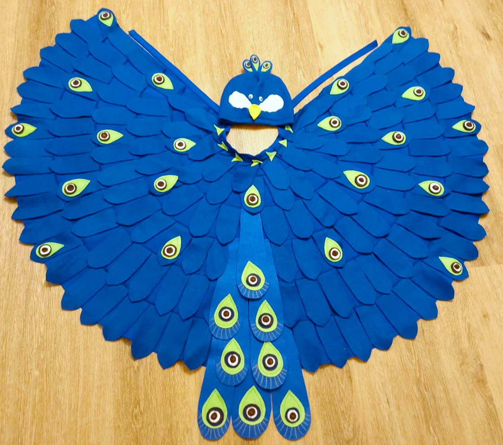 Peacock carnival costume for kids picture no. 2