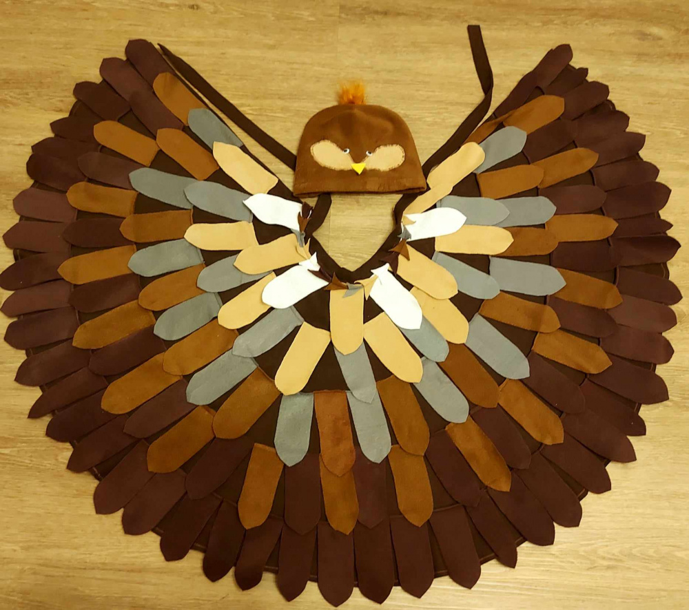Sparrow, bird carnival costume for kids