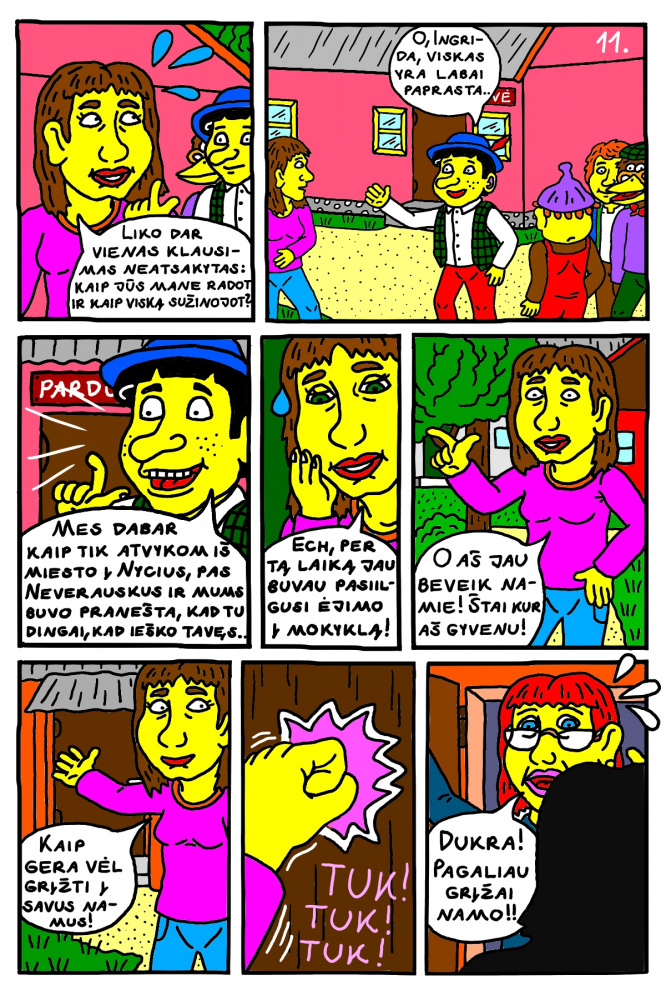 Komiksas - kaip Kupkinukas gelbėjo kėžietę mergaitę Ingridą Kraštytę. 11 dalis