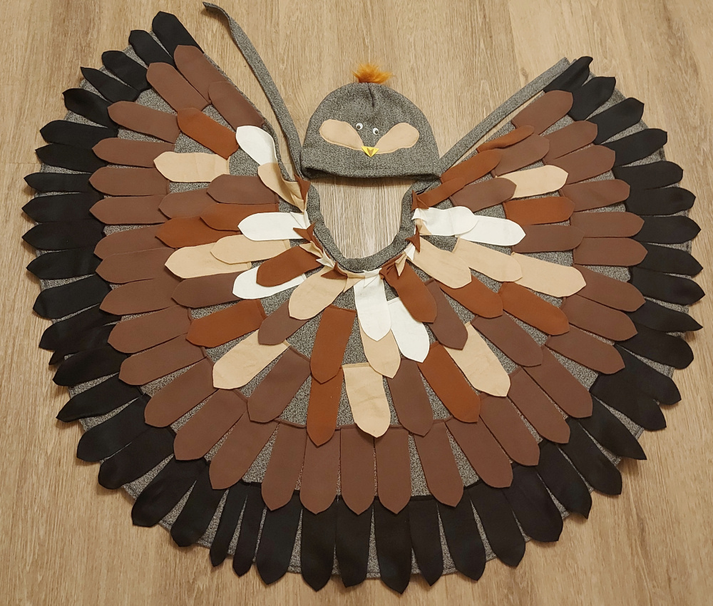 Sparrow, bird carnival costume for kids