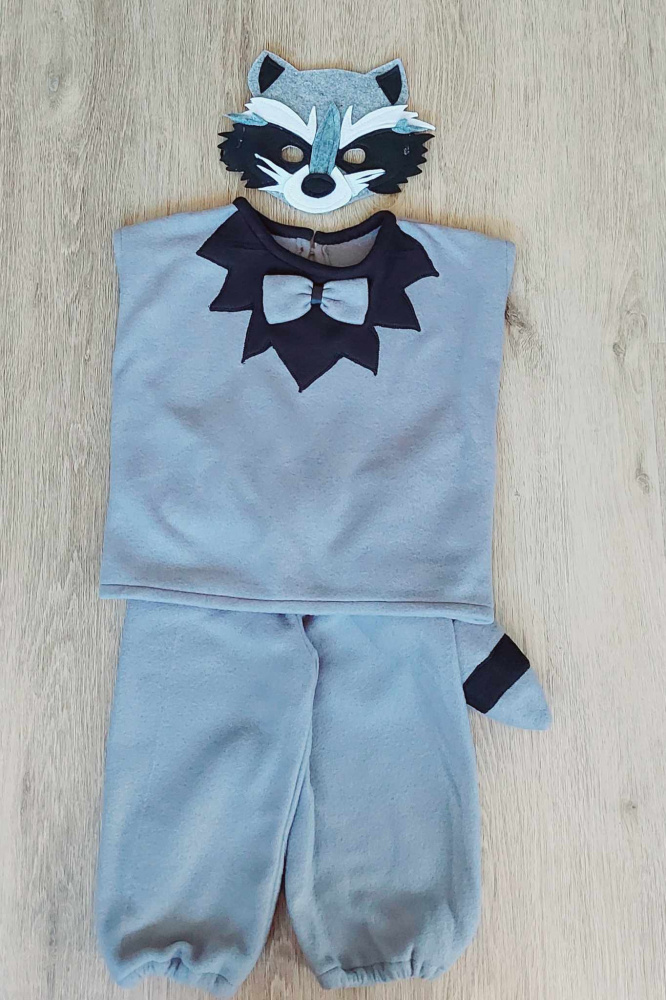 Raccoon carnival costume for kids