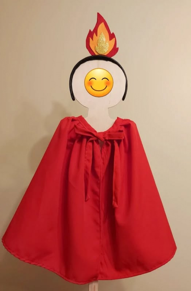 Fire, flame costume for kids