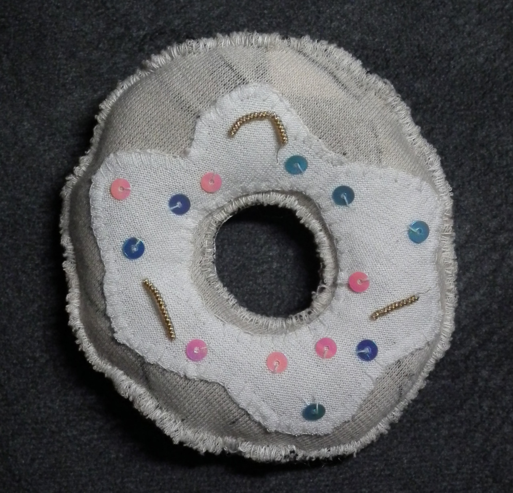 White donut, handmade.