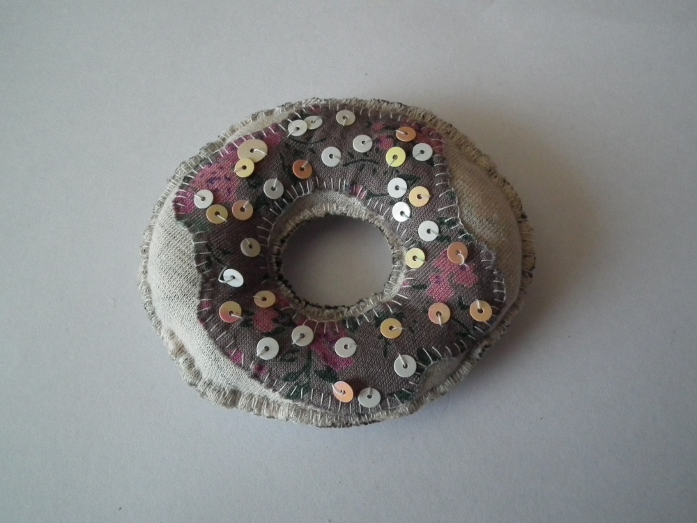  Gray donut, handmade