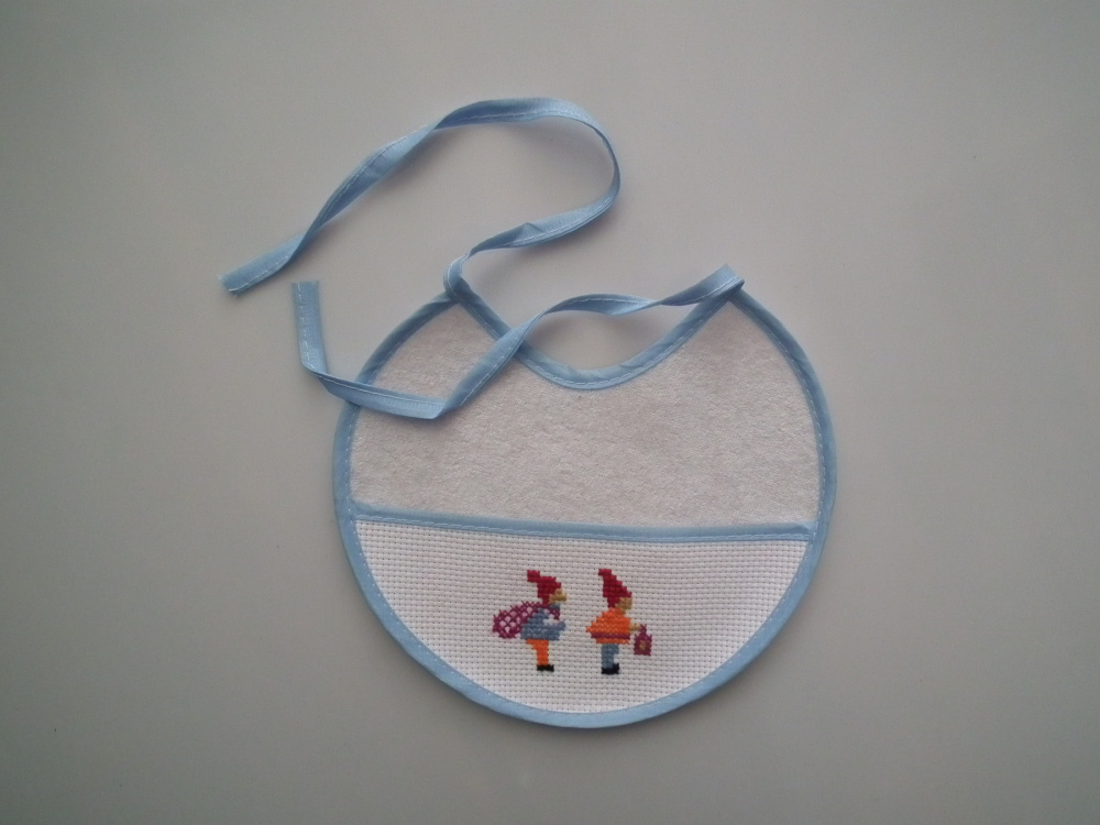 Blue bib for baby boy