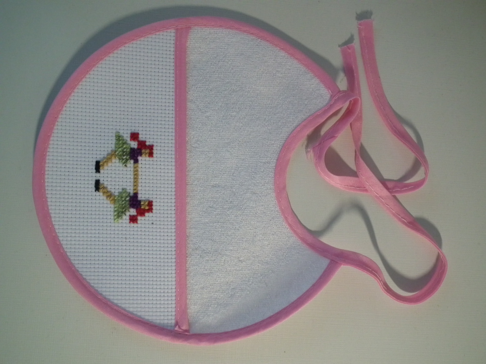 Pink baby bib for girl