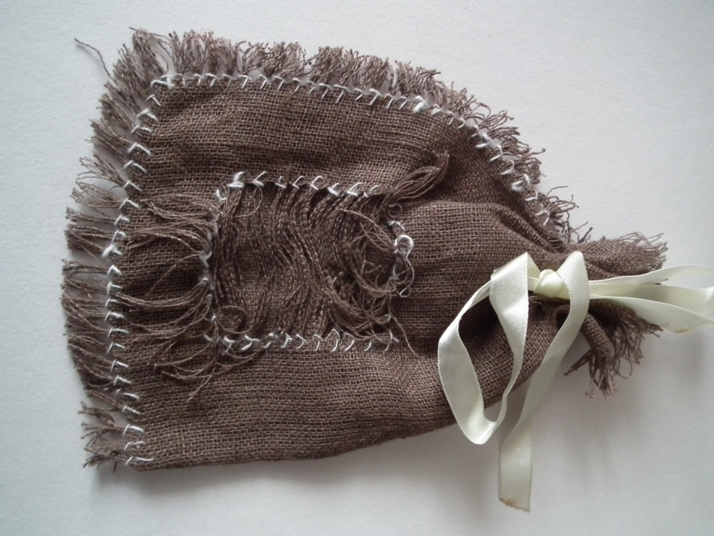 Gift bag "Brown and white"