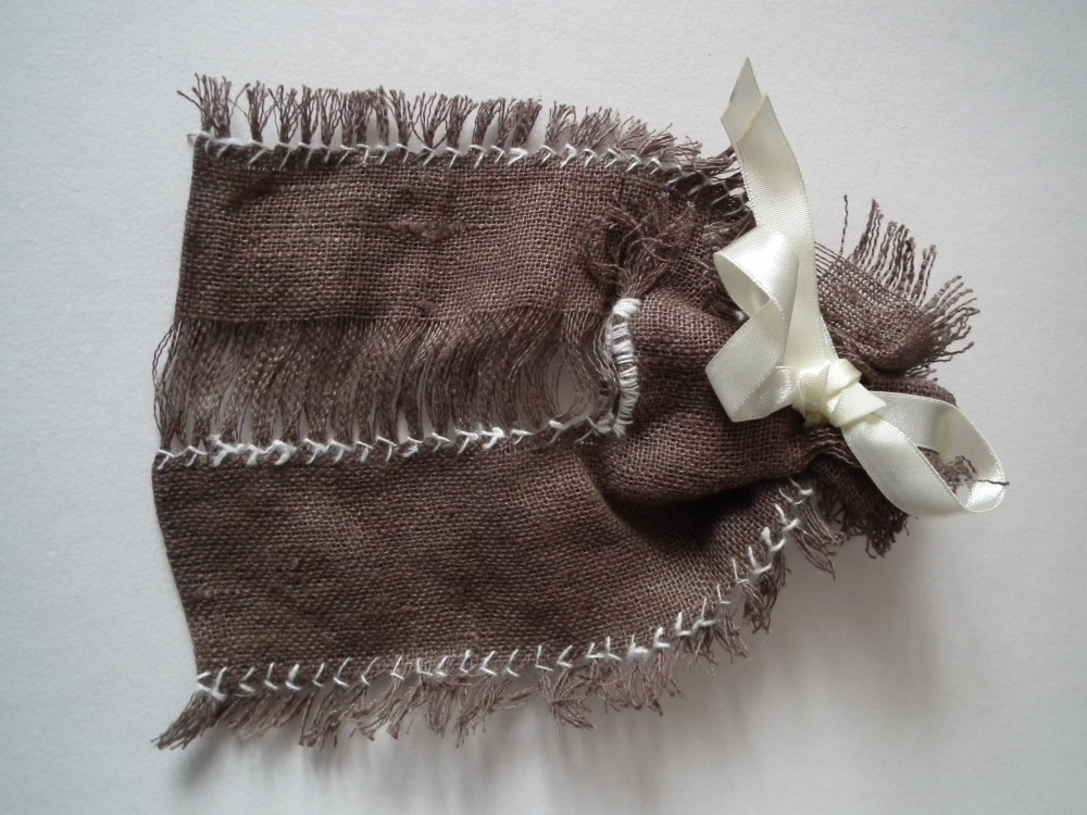 Gift bag "Brown and white1"