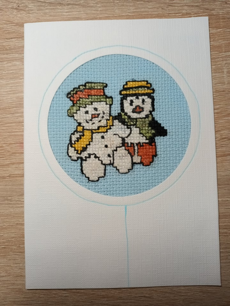 Postcard "The Old Brainless Man and the Penguin"