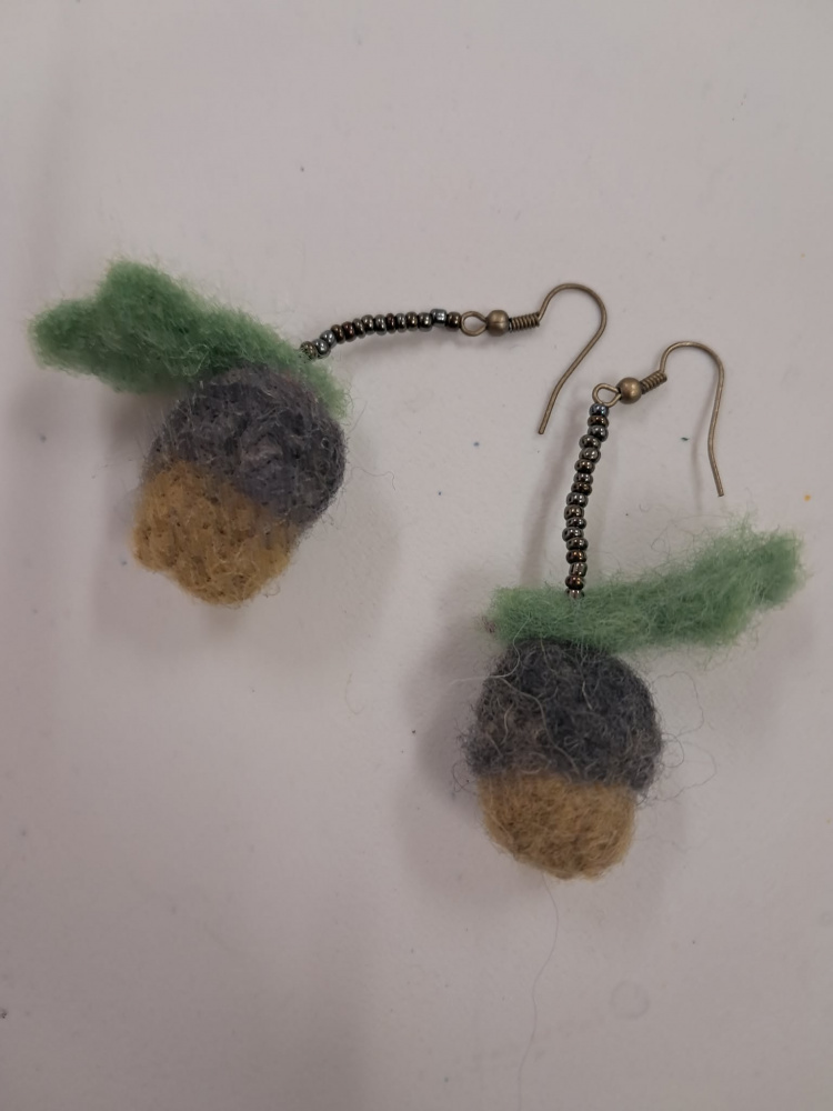 Earrings "Acorns"