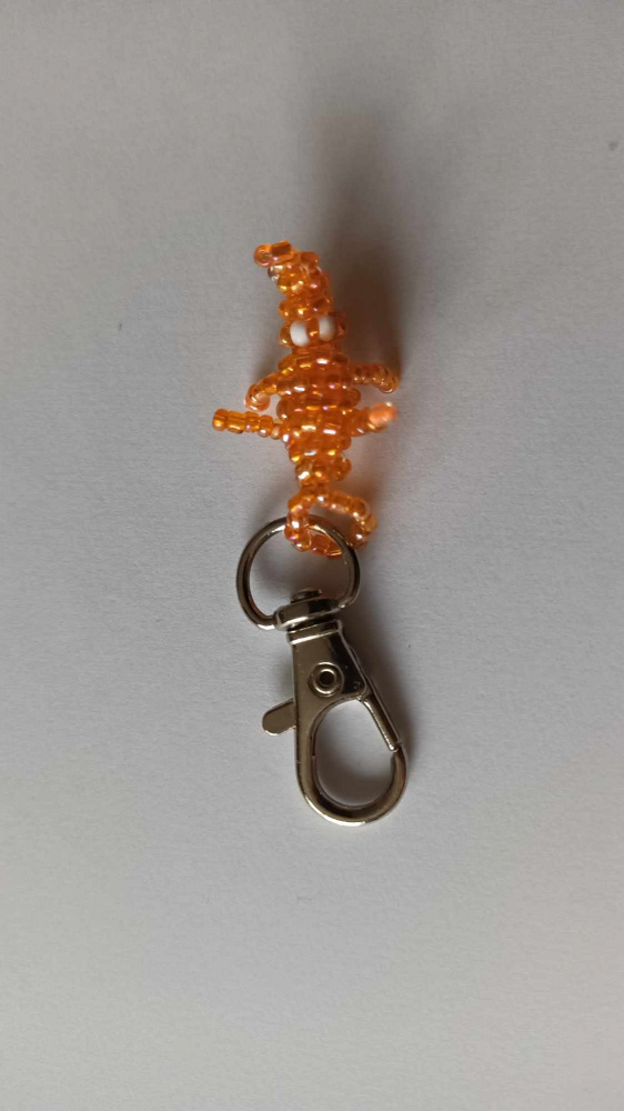 Keychain "Orange Crocodile"