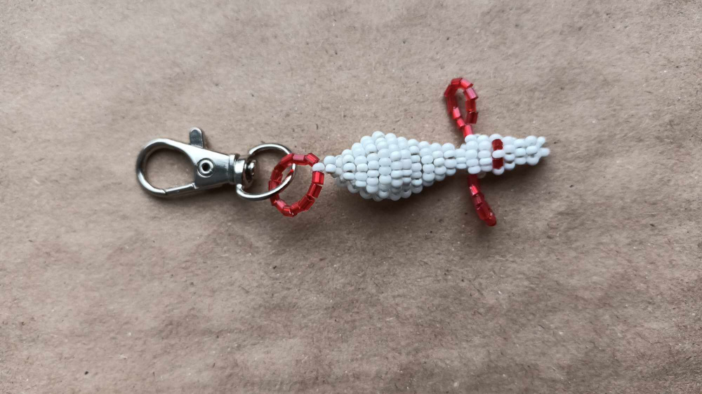 Keychain "White Mouse"