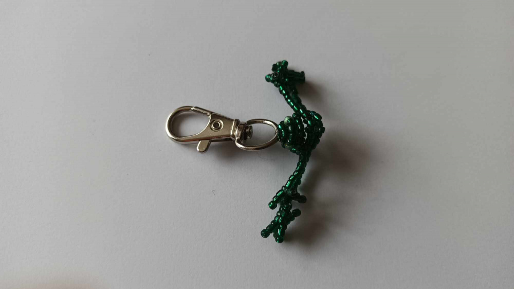 Keychain "Frog dark green"