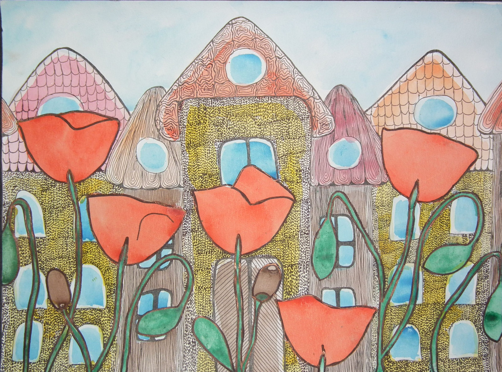 Painting "City. Blooming"