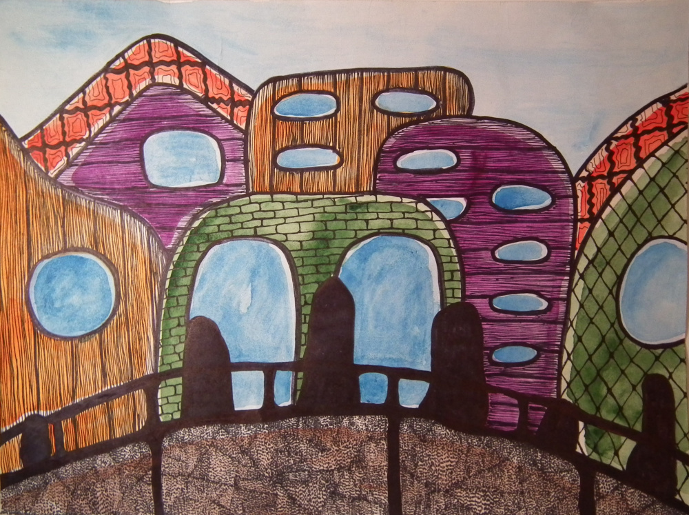 Painting "City. Moment". 