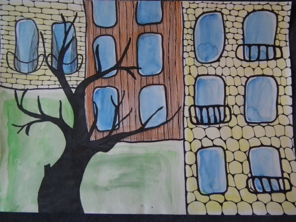 Painting "City. Yard1"