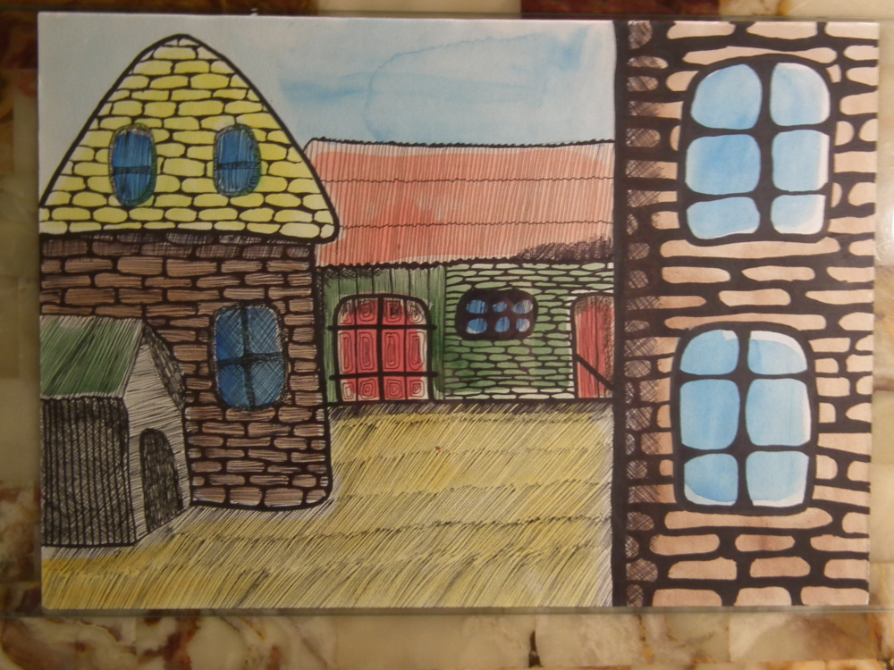 Painting "City. Village"