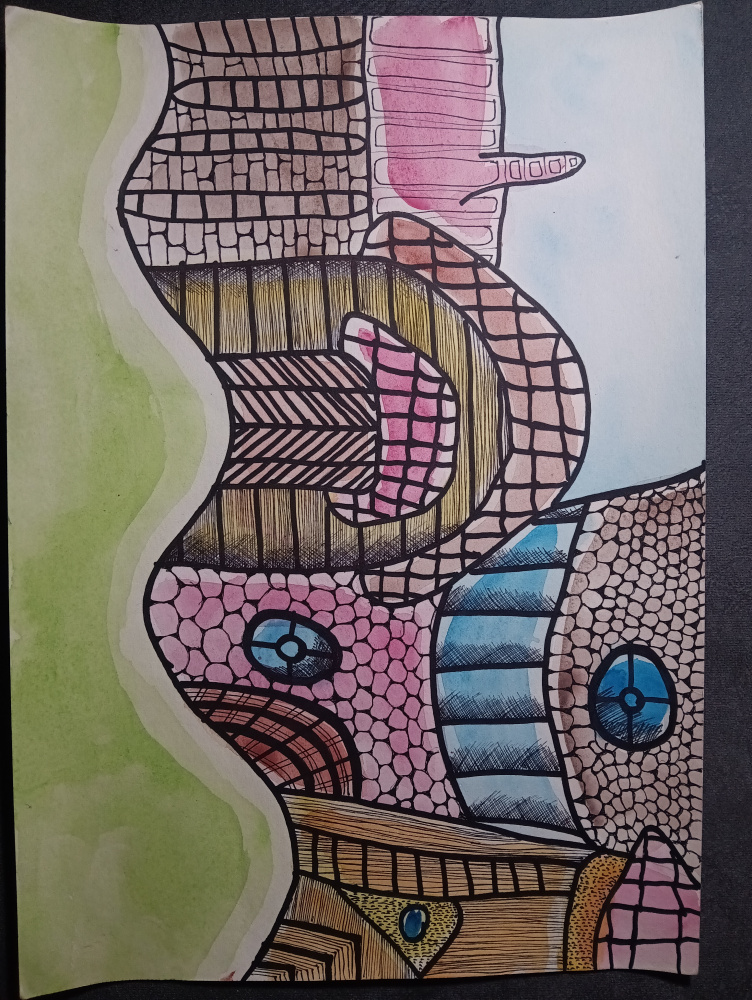 Painting "City. Beyond the Mountains"