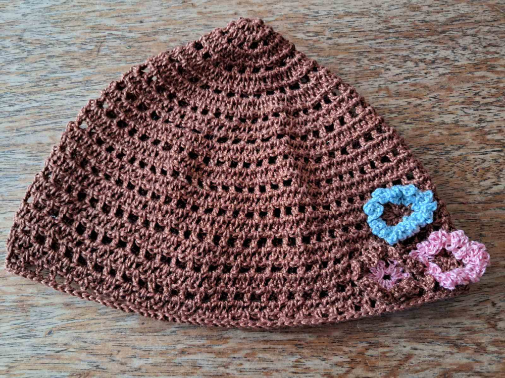 Brown hat. Handmade crocheted hat for an adult
