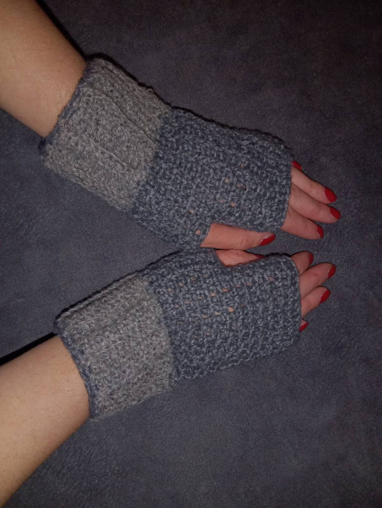 Gray wristbands. Delicate, handmade crochet wristbands for adults