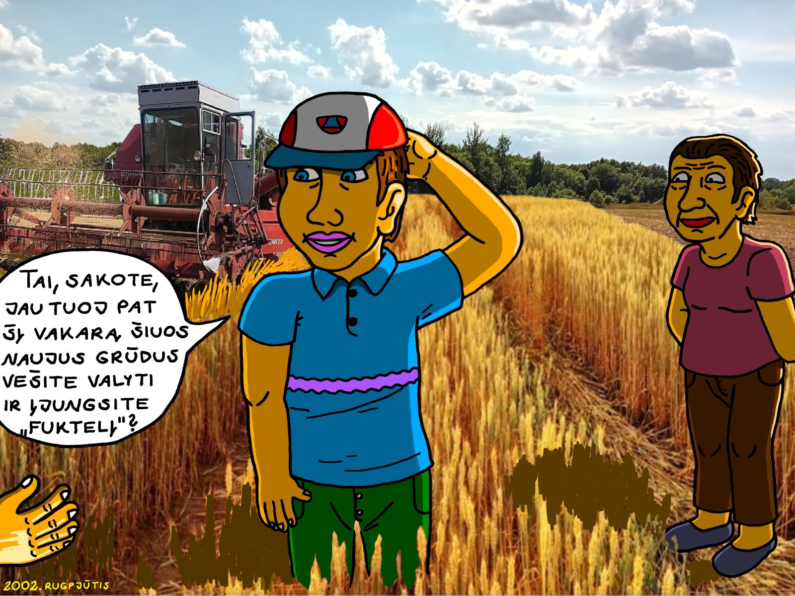 A memory of mowing our rye field at the southern end of the Papyvesis Valley, at the end of summer