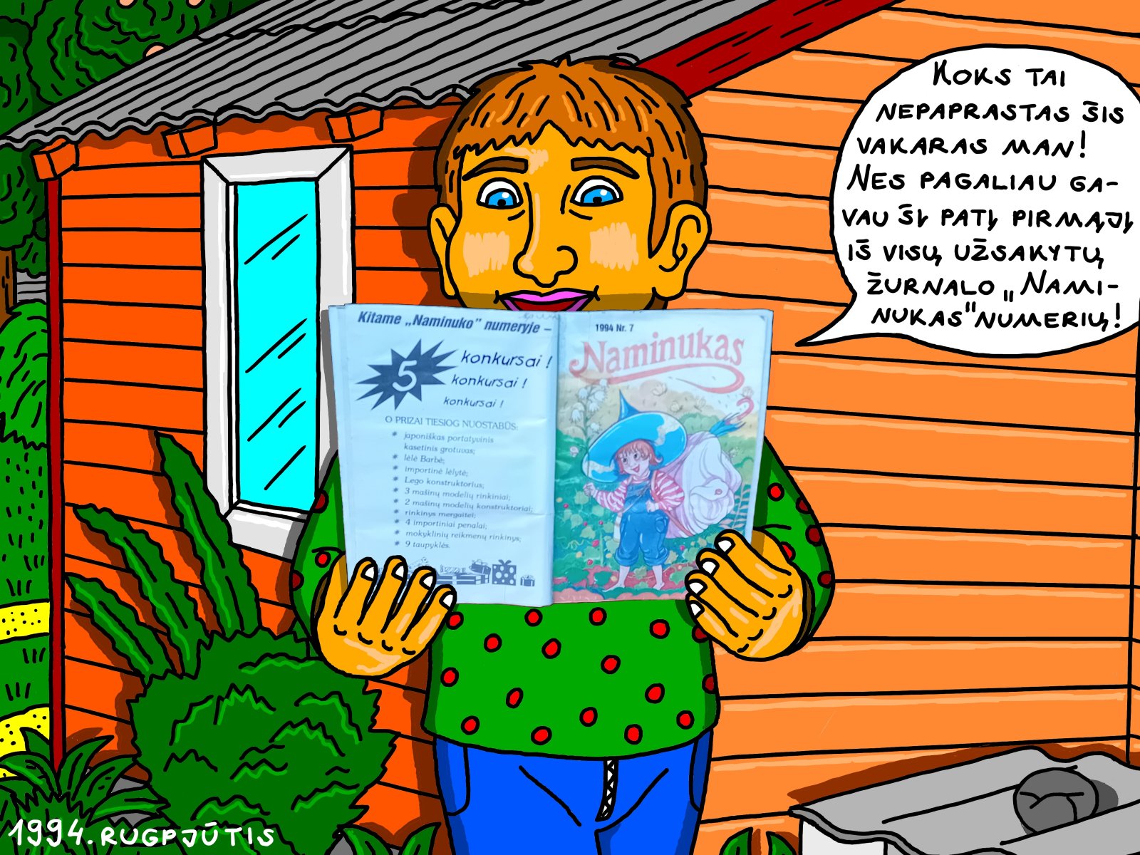 A childhood memory of receiving the very first issue of the magazine "Naminukas" in August