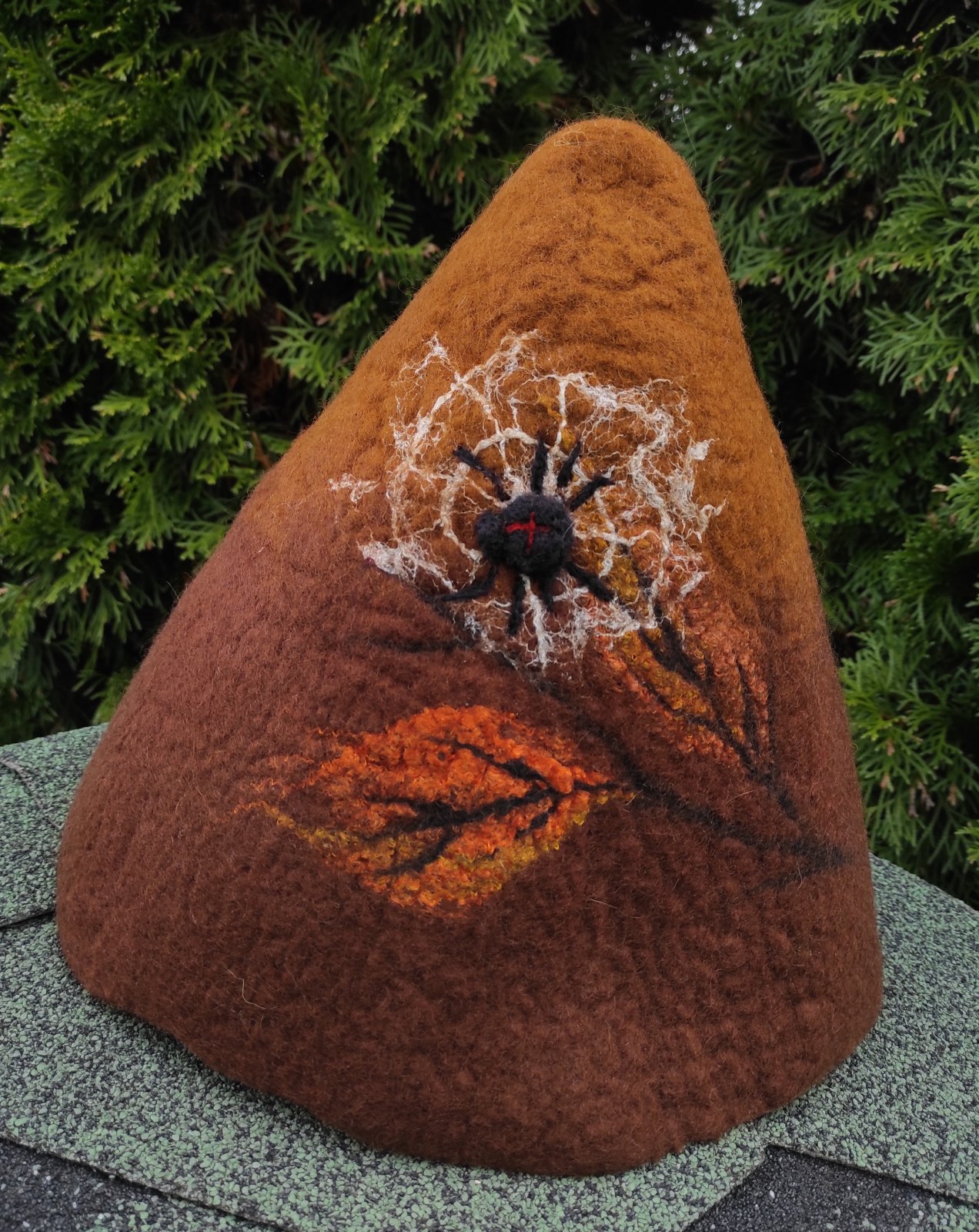 Felt sauna hat " Wild Spider"