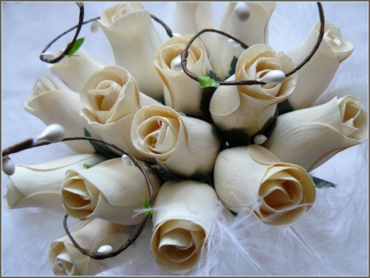 wooden roses
