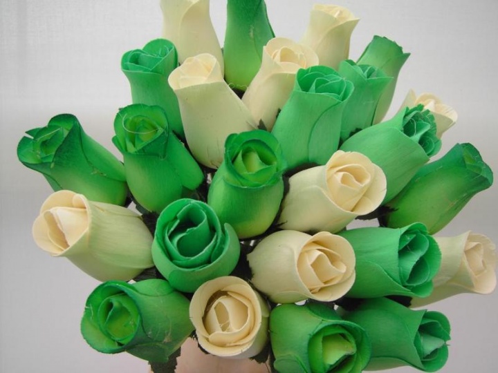 wooden roses