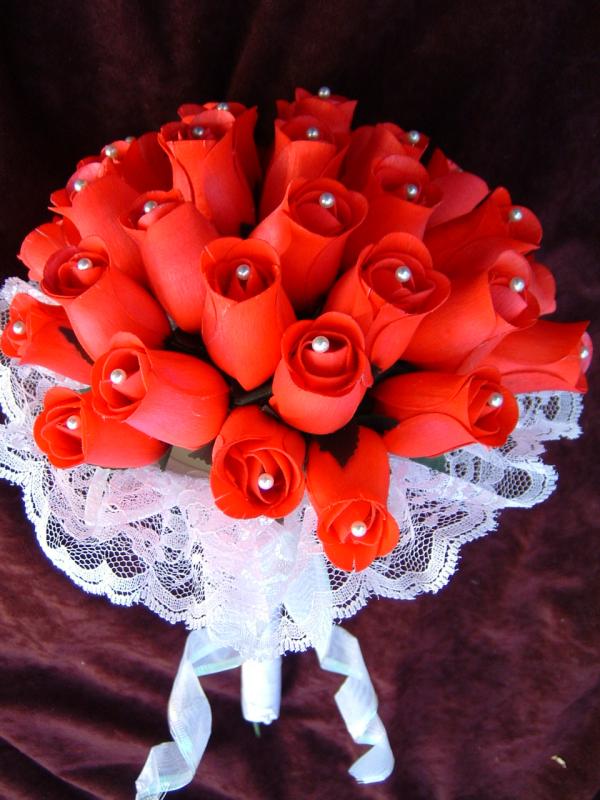 wooden roses