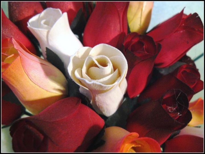 wooden roses