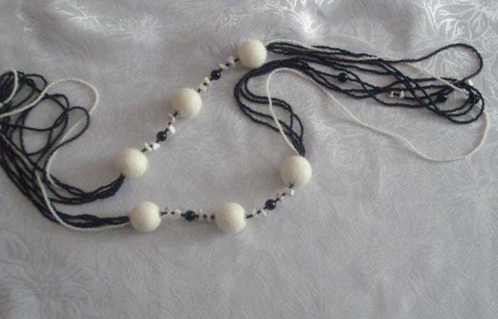 With black agate and turquoise white